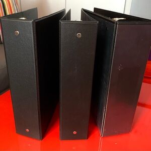 Set of Three Black Binders - 2 size 2.5’’ and 1 size 3’’
